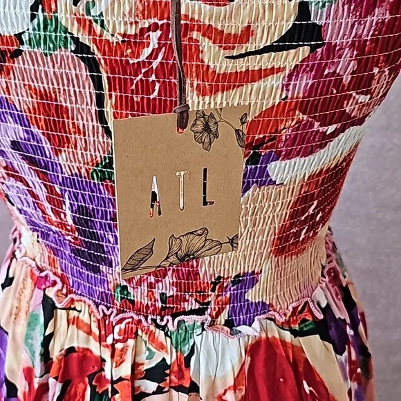 NWT ANTHROPOLOGIE Abel the Label Smocked Retro Dress Violet - Picture 5 of 6